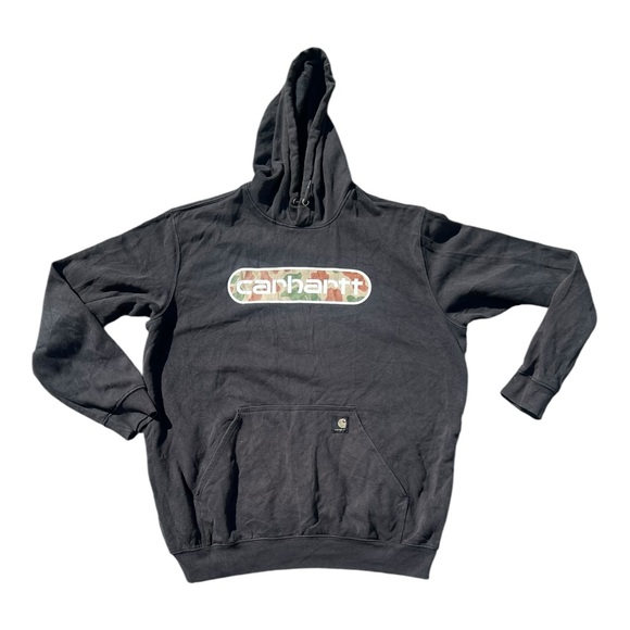Carhartt Camo Logo Hoodie Sweater Hunter - Picture 1 of 8